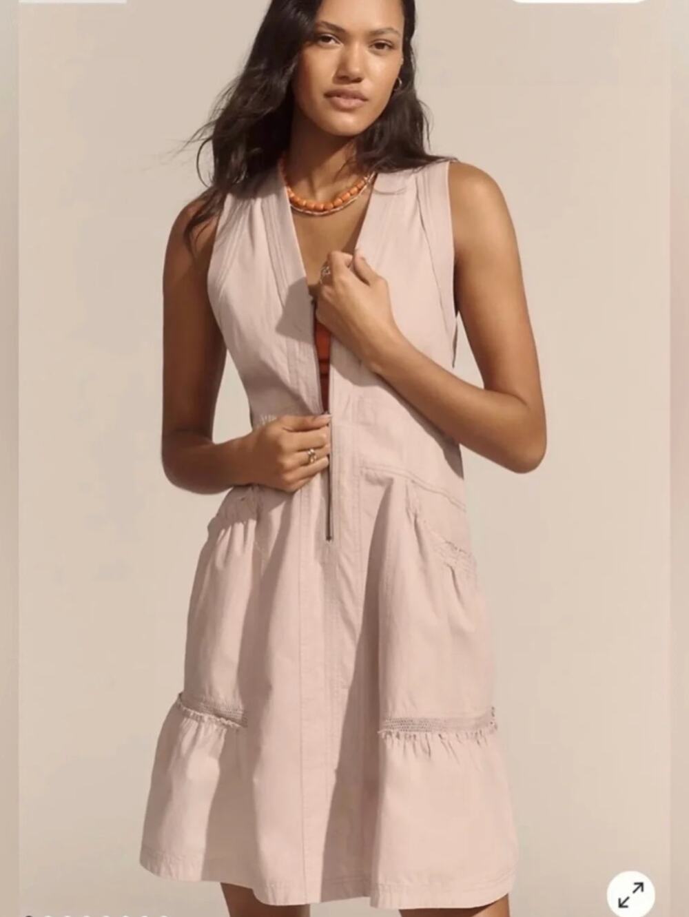 New! Anthropologie Daily Practice Trek Utility Mini Dress,‎ size XL